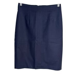 Boden Navy Blue Cotton Blend Pencil Skirt Size 4P Petite